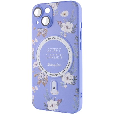TPU+PC чохол Secret Garden with MagSafe для Apple iPhone 15 (6.1") Lilac
