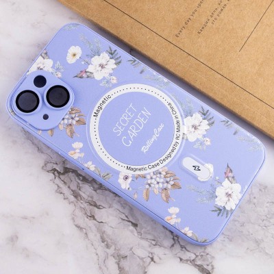 TPU+PC чохол Secret Garden with MagSafe для Apple iPhone 15 (6.1") Lilac