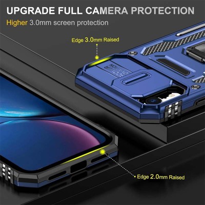 Ударостійкий чохол Camshield Army Ring для Apple iPhone XR (6.1") Синій / Navy