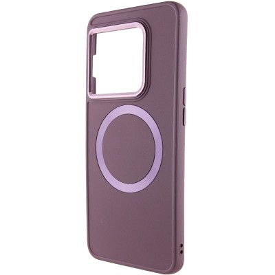 TPU чохол Bonbon Metal Style with MagSafe для OnePlus 10 Pro Бордовий / Plum