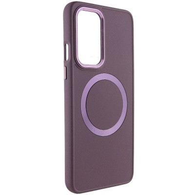 TPU чохол Bonbon Metal Style with MagSafe для OnePlus 9 Pro Бордовий / Plum