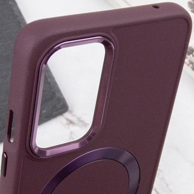 TPU чохол Bonbon Metal Style with MagSafe для OnePlus 9 Бордовий / Plum