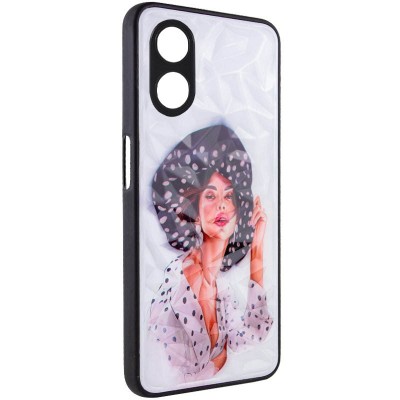 TPU+PC чохол Prisma Ladies для Oppo Reno 8 T 4G Girl in a hat