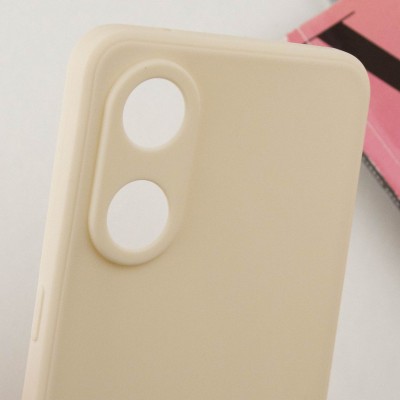 Силіконовий чохол Candy Full Camera для Oppo Reno 8 T 4G Бежевий / Antigue White