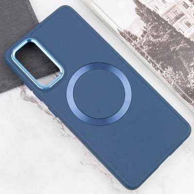 TPU чохол Bonbon Metal Style with MagSafe для Samsung Galaxy A34 5G Синій / Cosmos Blue