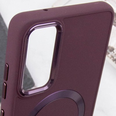 TPU чохол Bonbon Metal Style with MagSafe для Samsung Galaxy A55 Бордовий / Plum
