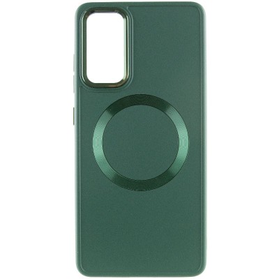 TPU чохол Bonbon Metal Style with MagSafe для Samsung Galaxy S20 FE Зелений / Army Green