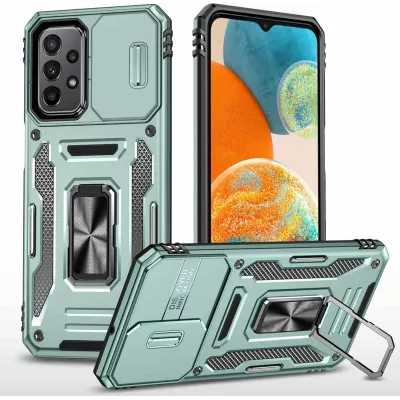 Ударостійкий чохол Camshield Army Ring для Samsung Galaxy A23 4G Зелений / Light Green