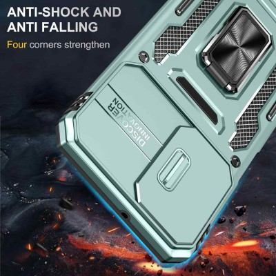 Ударостійкий чохол Camshield Army Ring для Samsung Galaxy A23 4G Зелений / Light Green