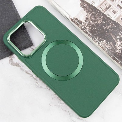 TPU чохол Bonbon Metal Style with MagSafe для Xiaomi Redmi Note 13 Pro 4G / Poco M6 Pro 4G Зелений / Army Green