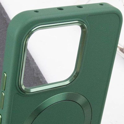 TPU чохол Bonbon Metal Style with MagSafe для Xiaomi Redmi Note 13 Pro 4G / Poco M6 Pro 4G Зелений / Army Green