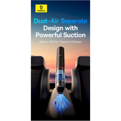 Автомобільний Пилосос Baseus A5 Handy Vacuum Cleaner (16000pa) (C30459500111-00) Black Автомобільний Пилосос Baseus A5 Handy Vacuum Cleaner (16000pa) (C30459500111-00) Black