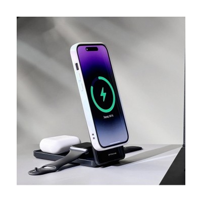 Бездротовий зарядний пристрій Proove Metal Edge 3 in 1 (WSME15010003) Black