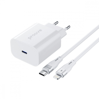 Зарядний Пристрій Proove Rapid 20W (Type-C) + Кабель Type-C to Lightning (WCRP20012102) (white)