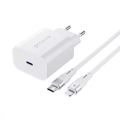 Зарядний Пристрій Proove Rapid 20W (Type-C) + Кабель Type-C to Lightning (WCRP20012102) (white)