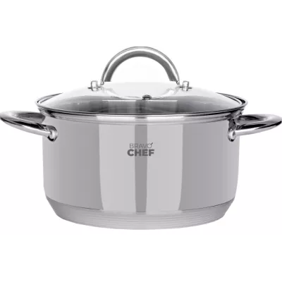 Каструля BRAVO CHEF 22 см (4.35 л) з кришкою (BC-2001-22)