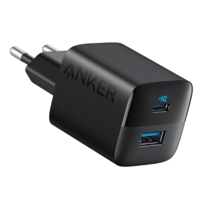 мережева зарядка ANKER PowerPort 323 - 33W Dual-Port USB-C (Чорний)