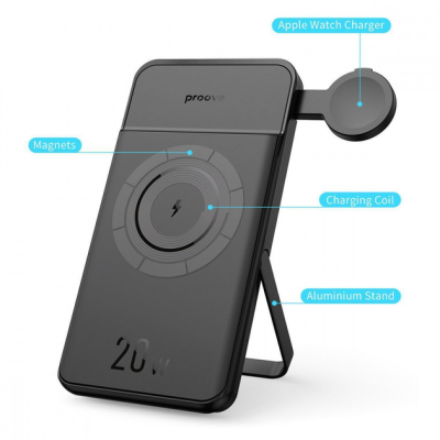 Портативна батарея Proove 10000mAh 20W Power Stand 2 in 1 (PBPS20030001) Black