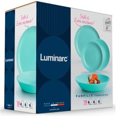 Сервіз LUMINARC PAMPILLE TURQUOISE /18 пр. (Q6154)