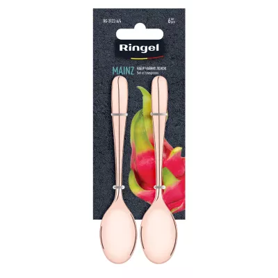 Столові прилади RINGEL Mainz Набір чайних ложок 6 шт. на блістері (RG-3122-6/4)
