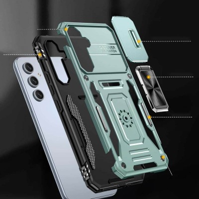 Ударостійкий чохол Camshield Army Ring для Samsung Galaxy A35 / A55 Зелений / Light Green