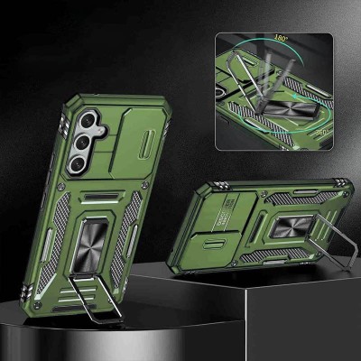 Ударостійкий чохол Camshield Army Ring для Samsung Galaxy A35 / A55 Оливковий / Army Green Ударостійкий чохол Camshield Army Ring для Samsung Galaxy A35 / A55 Оливковий / Army Green