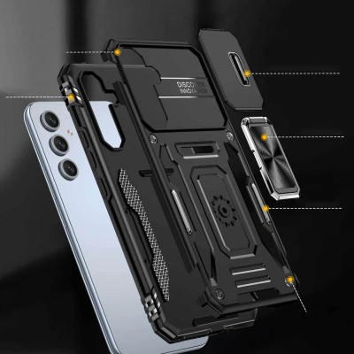 Ударостійкий чохол Camshield Army Ring для Samsung Galaxy A35 / A55 Чорний / Black