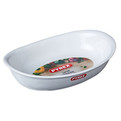 Форма с/к PYREX Supreme white форма керам овал 31х21см (SU31OR1/7246)