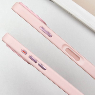 TPU+PC чохол Metal Buttons для Apple iPhone 16 (6.1") Рожевий