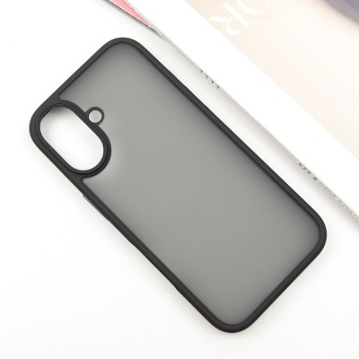 TPU+PC чохол Metal Buttons для Apple iPhone 16 (6.1") Чорний