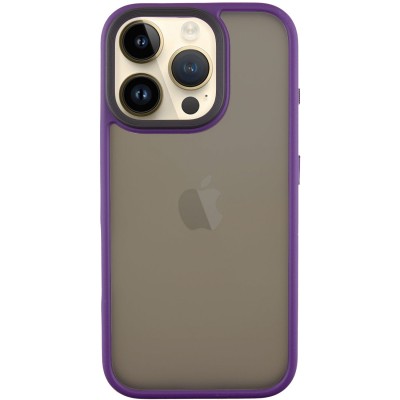 TPU+PC чохол Metal Buttons для Apple iPhone 16 Pro (6.3") Темно-Фіолетовий
