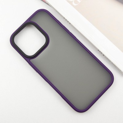 TPU+PC чохол Metal Buttons для Apple iPhone 16 Pro (6.3") Темно-Фіолетовий