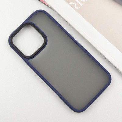 TPU+PC чохол Metal Buttons для Apple iPhone 16 Pro Max (6.9") Синій