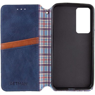 Шкіряний чохол книжка GETMAN Cubic (PU) для Samsung Galaxy M35 5G Синій Шкіряний чохол книжка GETMAN Cubic (PU) для Samsung Galaxy M35 5G Синій
