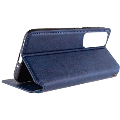 Шкіряний чохол книжка GETMAN Cubic (PU) для Samsung Galaxy M35 5G Синій Шкіряний чохол книжка GETMAN Cubic (PU) для Samsung Galaxy M35 5G Синій