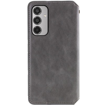 Шкіряний чохол книжка GETMAN Cubic (PU) для Samsung Galaxy M35 5G Сірий