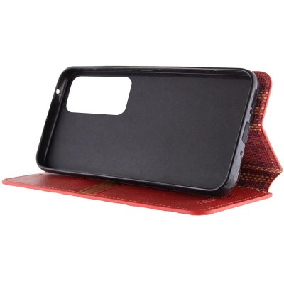 Шкіряний чохол книжка GETMAN Cubic (PU) для Samsung Galaxy M35 5G Червоний