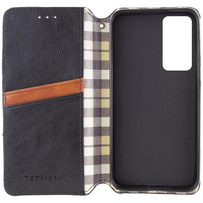 Шкіряний чохол книжка GETMAN Cubic (PU) для Samsung Galaxy M35 5G Чорний