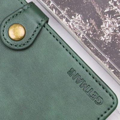 Шкіряний чохол книжка GETMAN Gallant (PU) для Samsung Galaxy M35 5G Зелений