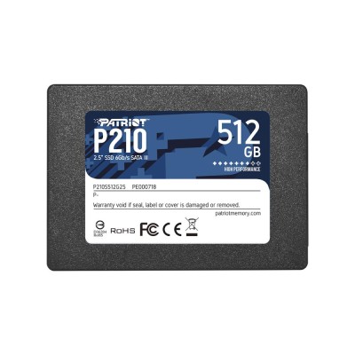 Твердотільний запам’ятовувальний пристрій накопичувач (SSD) SATA2.5" 512GB P210 P210S512G25 PATRIOT