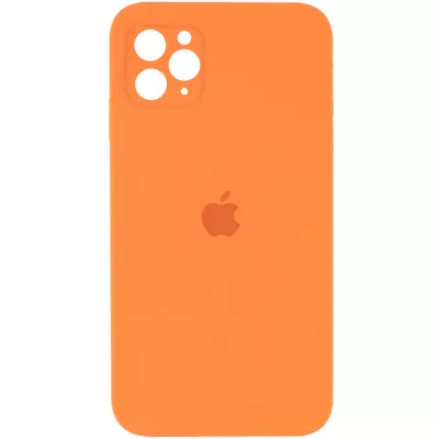 Чохол Silicone Case Square Full Camera Protective (AA) для Apple iPhone 11 Pro (5.8") Помаранчевий / Papaya