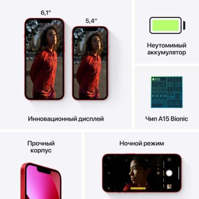 Смартфон Apple iPhone 13 256GB Red (MLQ93)