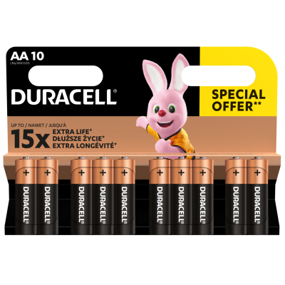 Батарейка DURACELL LR06 MN1500 уп. 1x10 шт. Батарейка DURACELL LR06 MN1500 уп. 1x10 шт.