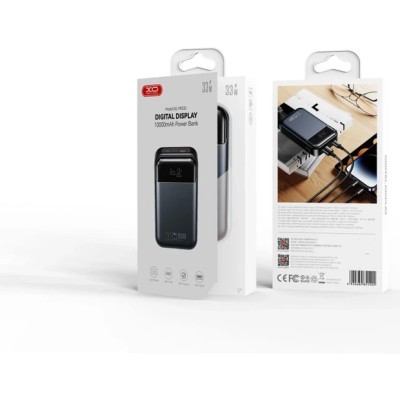 зовн. акум. XO PR232 - 10000 mAh PD30W + PPS33W (Чорний)