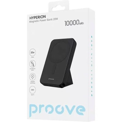 Зовнішній MagSafe Акумулятор Proove 10000mAh 20W Hyperion (PBHP15020001) Black