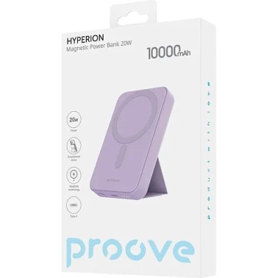 Зовнішній MagSafe Акумулятор Proove 10000mAh 20W Hyperion (PBHP15020009) Purple