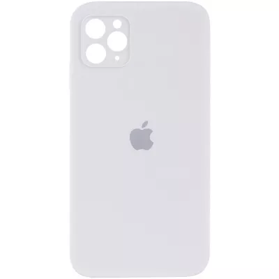 Чохол Silicone Case Square Full Camera Protective (AA) для Apple iPhone 11 Pro Max (6.5") Білий / White