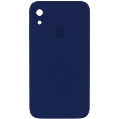 Чохол Silicone Case Square Full Camera Protective (AA) для Apple iPhone XR (6.1") Темно-синій / Midnight blue Чохол Silicone Case Square Full Camera Protective (AA) для Apple iPhone XR (6.1") Темно-синій / Midnight blue