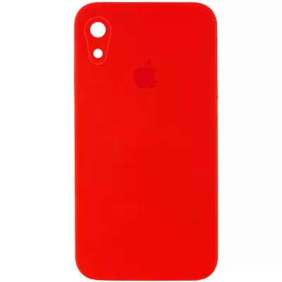 Чохол Silicone Case Square Full Camera Protective (AA) для Apple iPhone XR (6.1") Червоний / Red