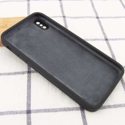 Чохол Silicone Case Square Full Camera Protective (AA) для Apple iPhone XS / X (5.8") Сірий / Dark Gray Чохол Silicone Case Square Full Camera Protective (AA) для Apple iPhone XS / X (5.8") Сірий / Dark Gray